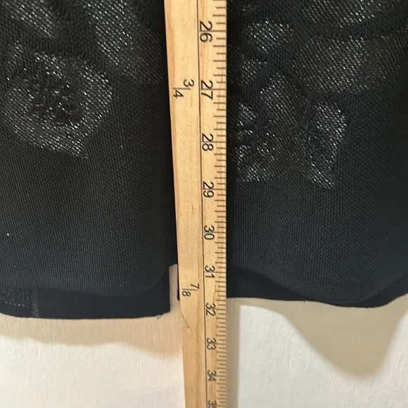 MING WANG OPEN CARDIGAN SWEATER WOMEN Sz SMALL BLACK FLORAL LONG SLEEVES - Picture 10 of 13